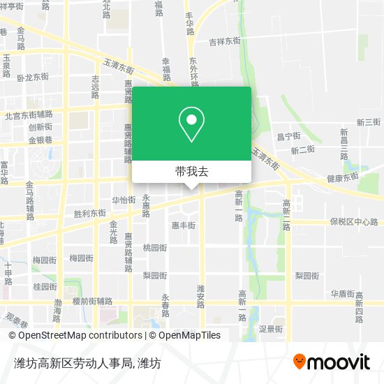 潍坊高新区劳动人事局地图