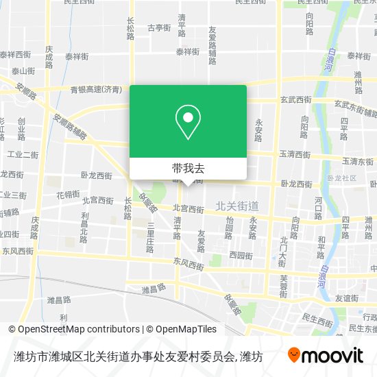 潍坊市潍城区北关街道办事处友爱村委员会地图