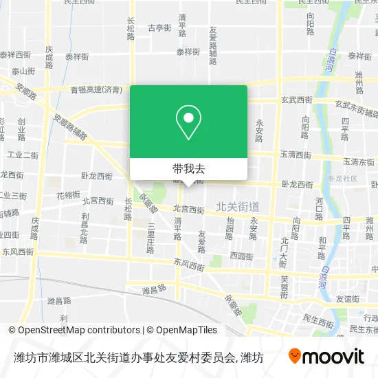 潍坊市潍城区北关街道办事处友爱村委员会地图