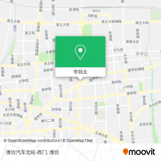 潍坊汽车北站-西门地图
