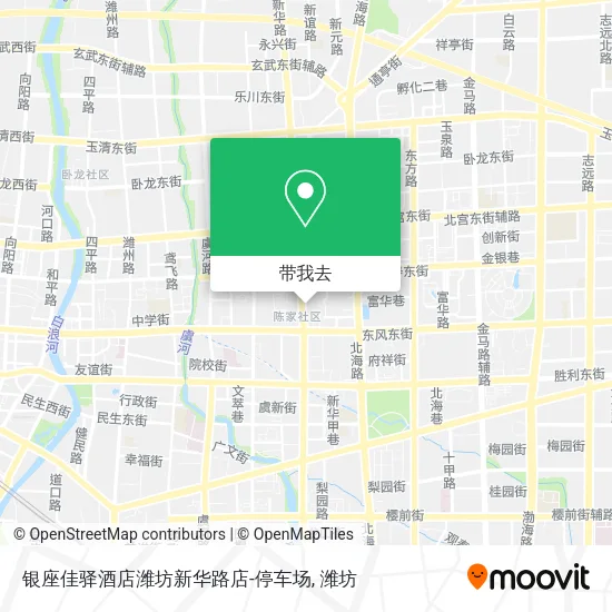 银座佳驿酒店潍坊新华路店-停车场地图