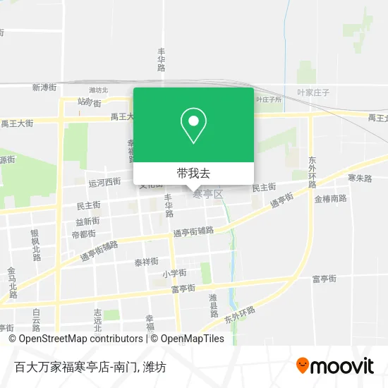 百大万家福寒亭店-南门地图