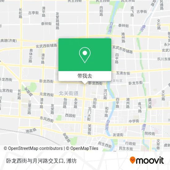 卧龙西街与月河路交叉口地图