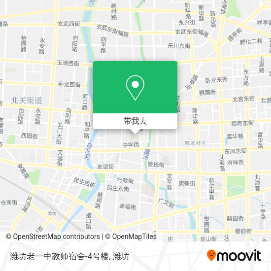 潍坊老一中教师宿舍-4号楼地图
