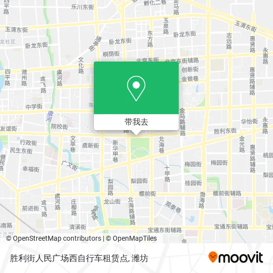 胜利街人民广场西自行车租赁点地图