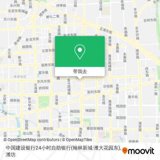 中国建设银行24小时自助银行(翰林新城·潍大花园东)地图