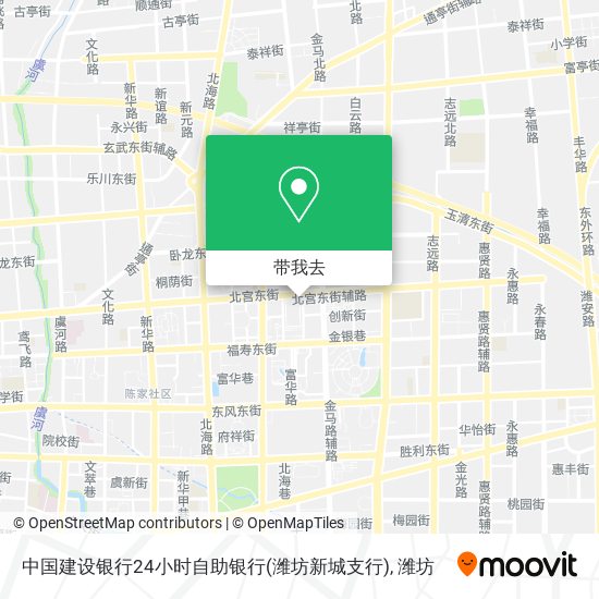 中国建设银行24小时自助银行(潍坊新城支行)地图