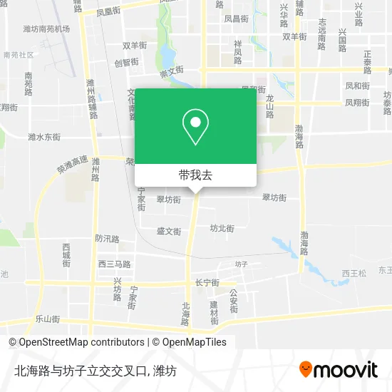 北海路与坊子立交交叉口地图