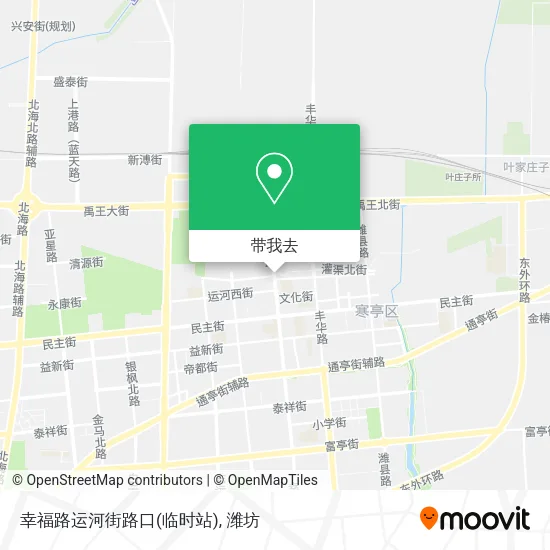 幸福路运河街路口(临时站)地图