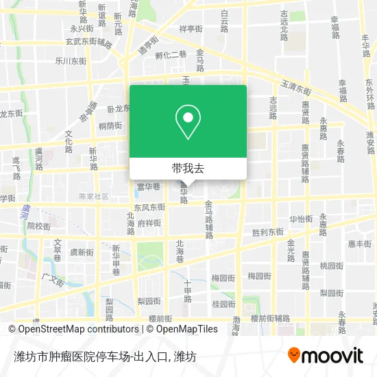 潍坊市肿瘤医院停车场-出入口地图