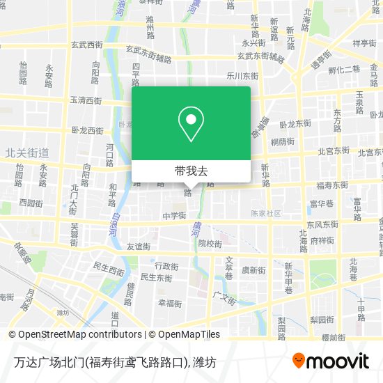万达广场北门(福寿街鸢飞路路口)地图