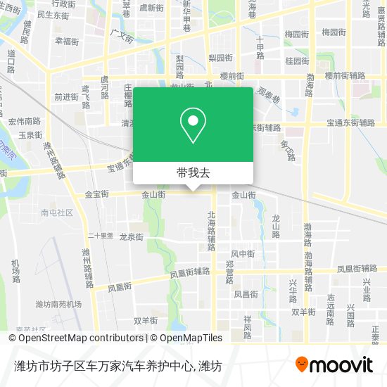 潍坊市坊子区车万家汽车养护中心地图
