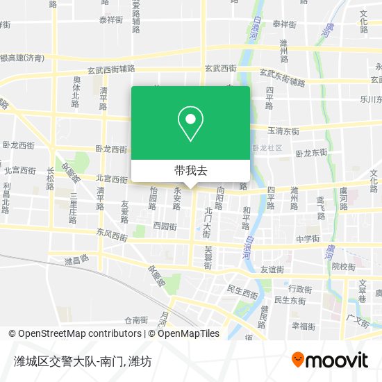 潍城区交警大队-南门地图