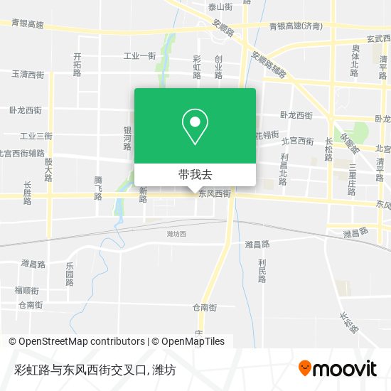 彩虹路与东风西街交叉口地图