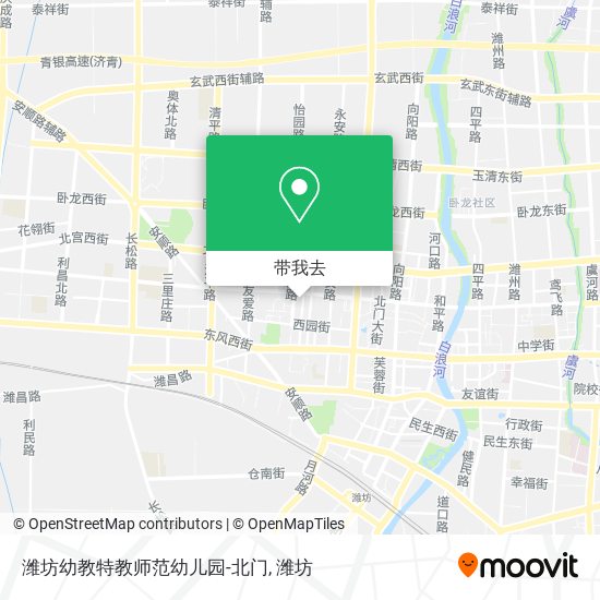 潍坊幼教特教师范幼儿园-北门地图
