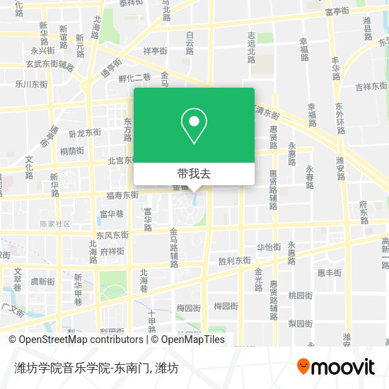 潍坊学院音乐学院-东南门地图