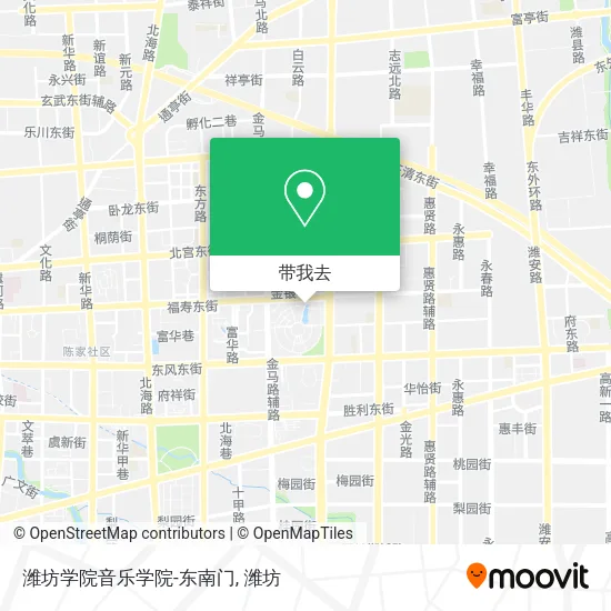潍坊学院音乐学院-东南门地图