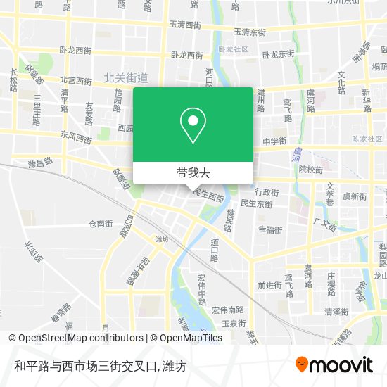 和平路与西市场三街交叉口地图