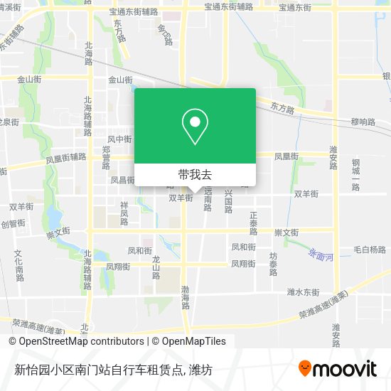 新怡园小区南门站自行车租赁点地图