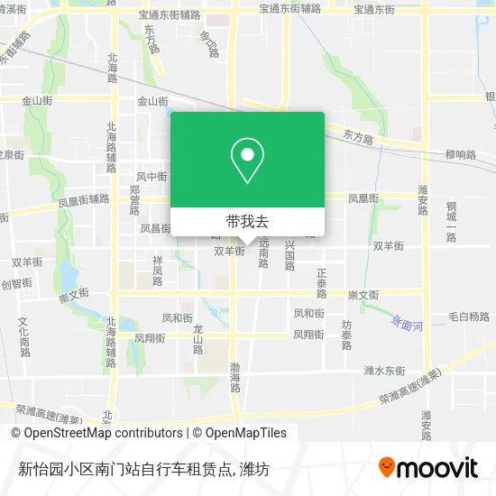新怡园小区南门站自行车租赁点地图