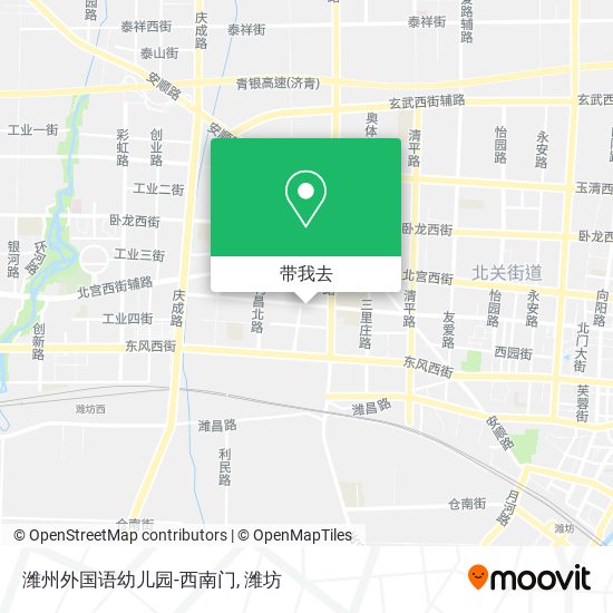 潍州外国语幼儿园-西南门地图