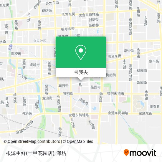 根源生鲜(十甲花园店)地图