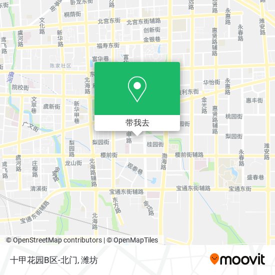 十甲花园B区-北门地图