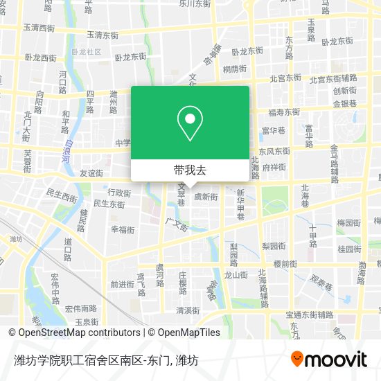 潍坊学院职工宿舍区南区-东门地图