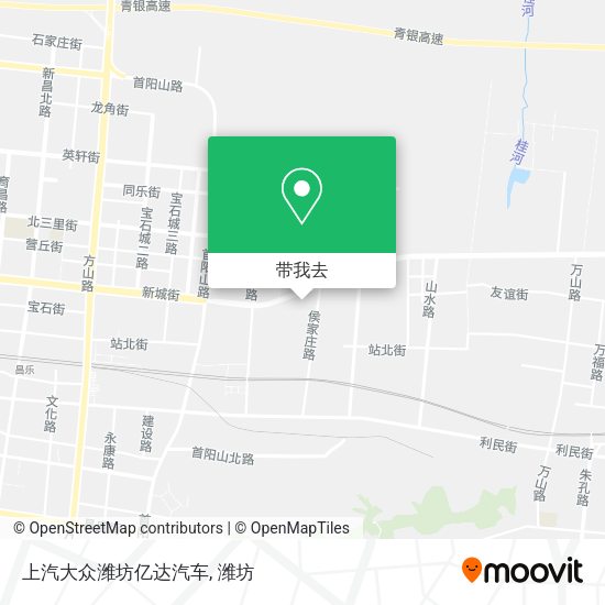 上汽大众潍坊亿达汽车地图