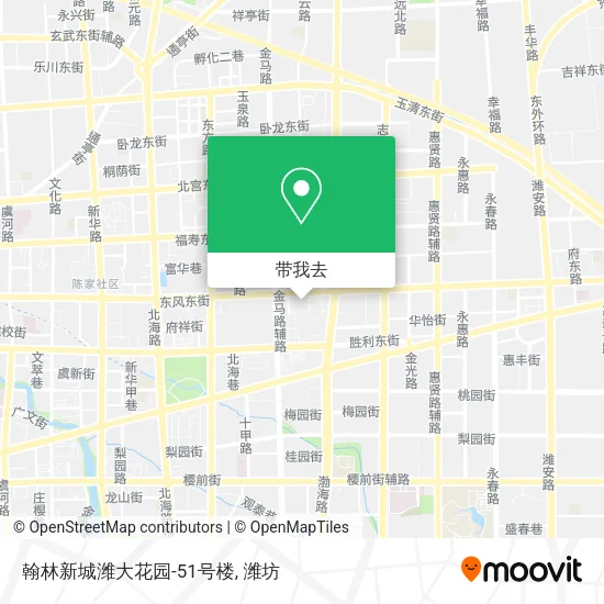翰林新城潍大花园-51号楼地图