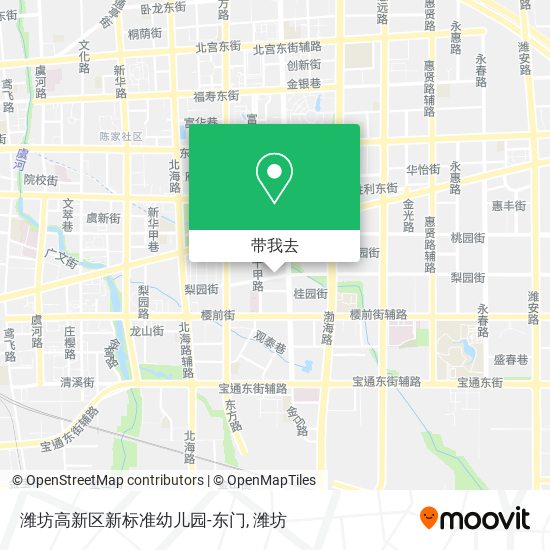 潍坊高新区新标准幼儿园-东门地图