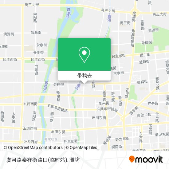 虞河路泰祥街路口(临时站)地图