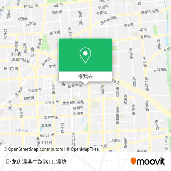 卧龙街潍县中路路口地图