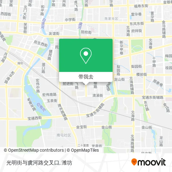 光明街与虞河路交叉口地图