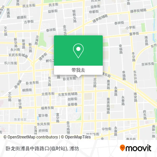 卧龙街潍县中路路口(临时站)地图