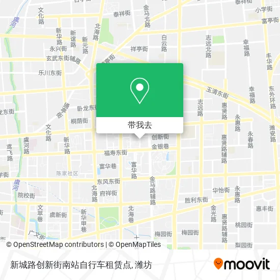 新城路创新街南站自行车租赁点地图