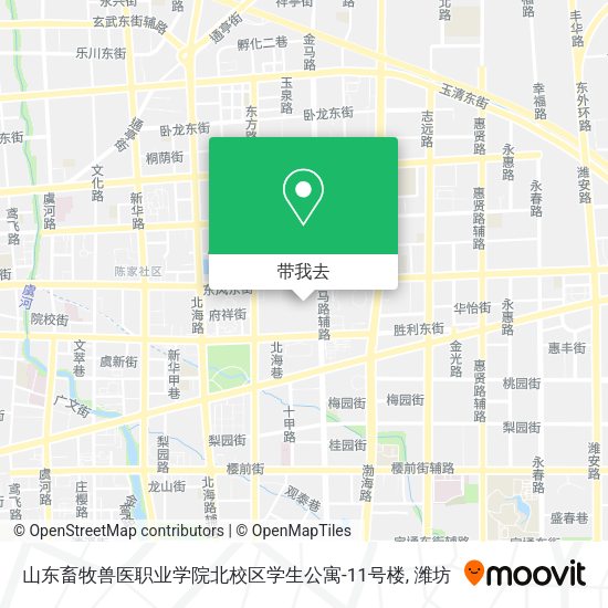 山东畜牧兽医职业学院北校区学生公寓-11号楼地图