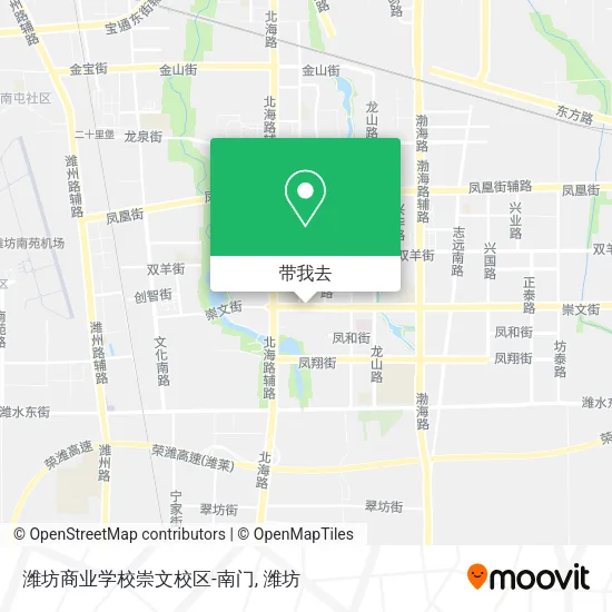 潍坊商业学校崇文校区-南门地图