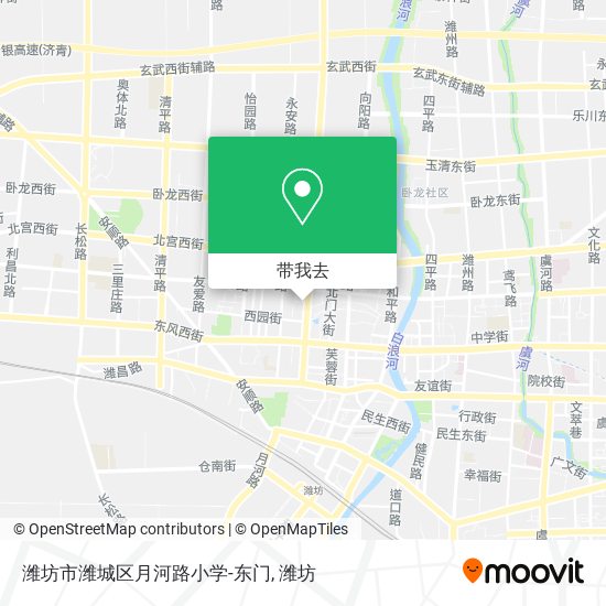 潍坊市潍城区月河路小学-东门地图