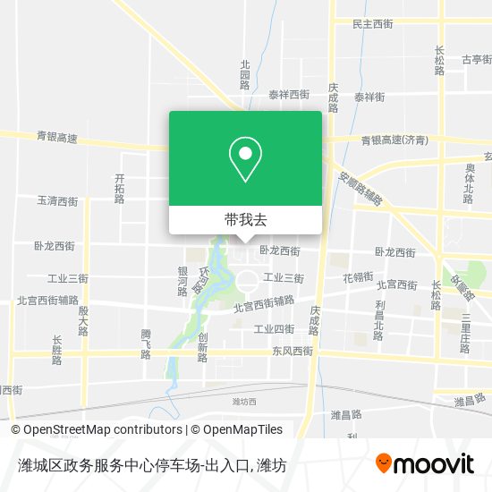 潍城区政务服务中心停车场-出入口地图