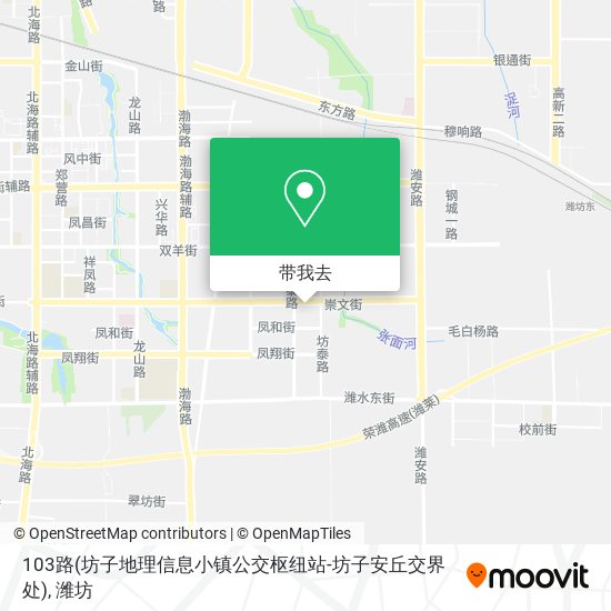 103路(坊子地理信息小镇公交枢纽站-坊子安丘交界处)地图