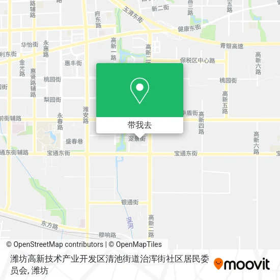 潍坊高新技术产业开发区清池街道治浑街社区居民委员会地图
