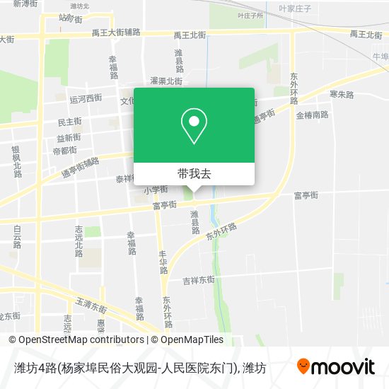 潍坊4路(杨家埠民俗大观园-人民医院东门)地图