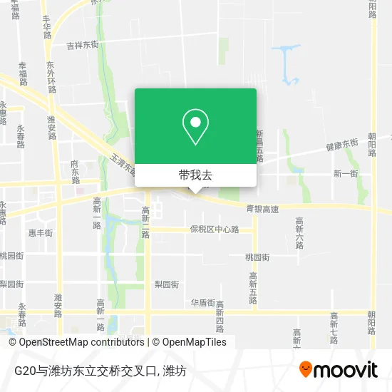 G20与潍坊东立交桥交叉口地图