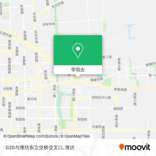 G20与潍坊东立交桥交叉口地图