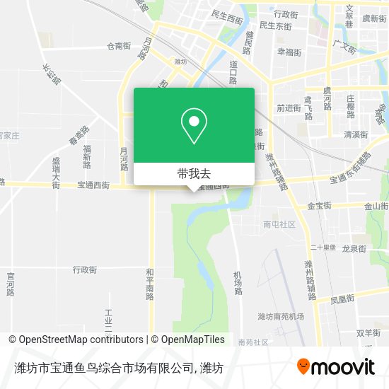 潍坊市宝通鱼鸟综合市场有限公司地图