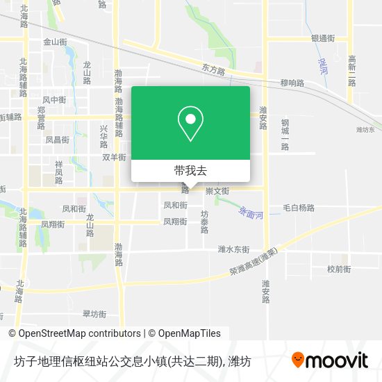 坊子地理信枢纽站公交息小镇(共达二期)地图