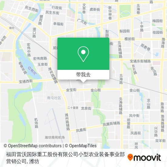 福田雷沃国际重工股份有限公司小型农业装备事业部营销公司地图