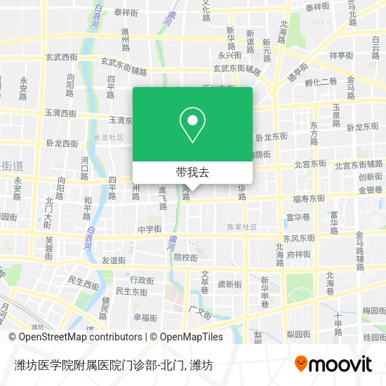 潍坊医学院附属医院门诊部-北门地图