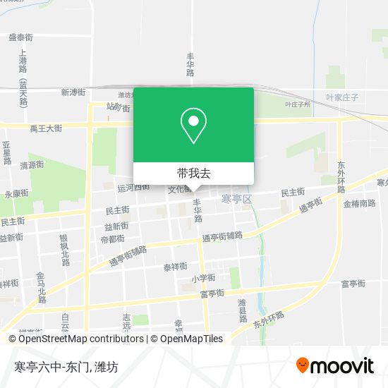 寒亭六中-东门地图